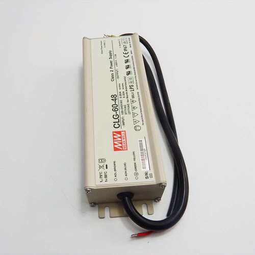 现货明纬CLG-60-48单组输出开关电源60W/48V/1.25APFC防水LED照明