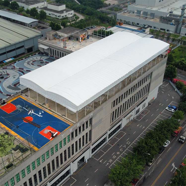物料仓库雨棚 防倒塌棚架 防塌棚 管道施工防风蓬 大型工业活动棚