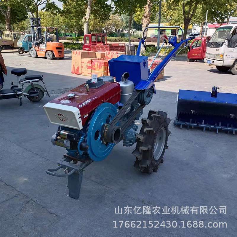 柴油手扶自走式微耕机 山地丘陵手扶旋耕机 农用耕地除草开沟机