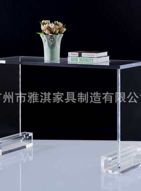 有机玻璃飘窗桌子阳台家用小茶几亚克力卧室坐地书桌电脑床上桌