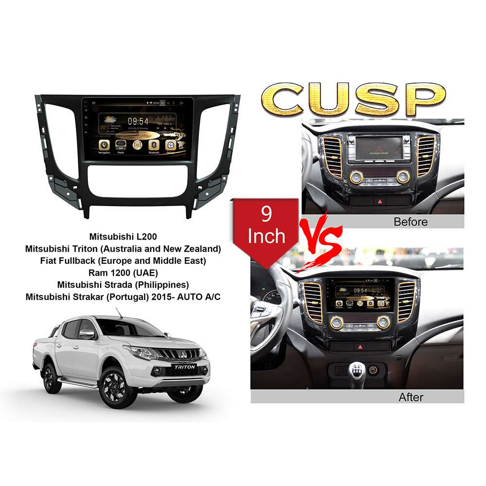 适用L200中控屏车机9寸全贴合高清大屏导航车载一体机安卓carplay
