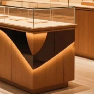 珠宝展示柜带灯金银首饰展示柜不锈钢展示柜台饰品玻璃展柜落地