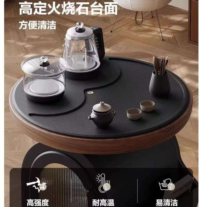 胡桃木新款岛台桌移动全实木茶台茶具一整套阳台小茶桌高端烧水壶