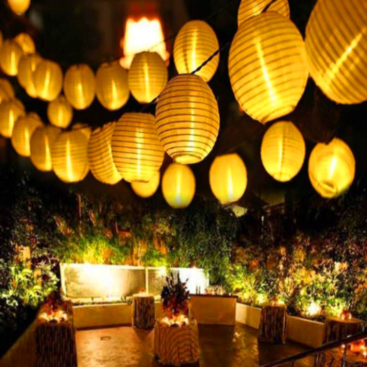 太阳能Led灯笼灯串春节过年元宵节日装饰灯串房间氛围布置灯笼