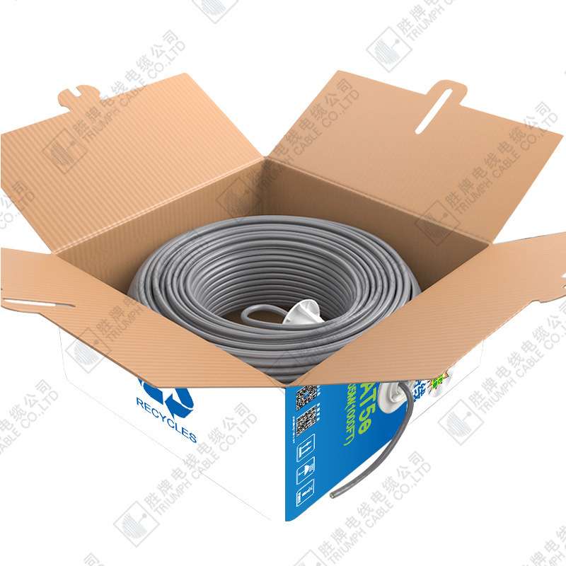 胜牌工厂 超六类网线 cat6 非屏蔽 千兆网线 纯铜0.57 305米/箱