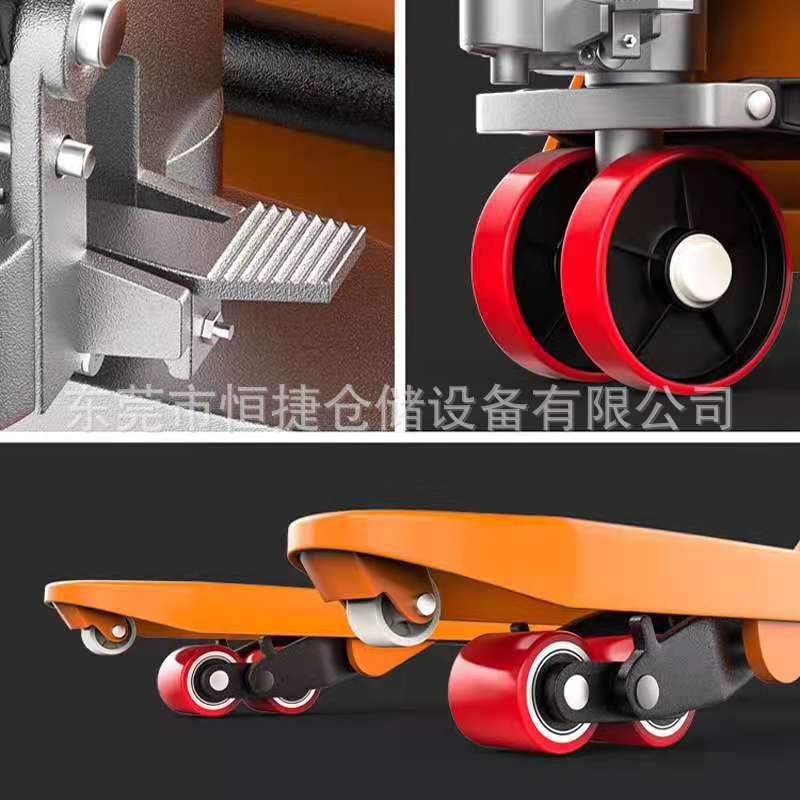 手动液压搬运叉车2吨3吨5吨手动升降托板手推叉车物流仓库叉车
