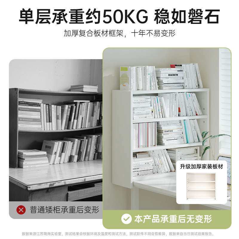 桌面置物架奶油风女生宿舍三层立式佩尔展示架书架桌上收纳柜书桌
