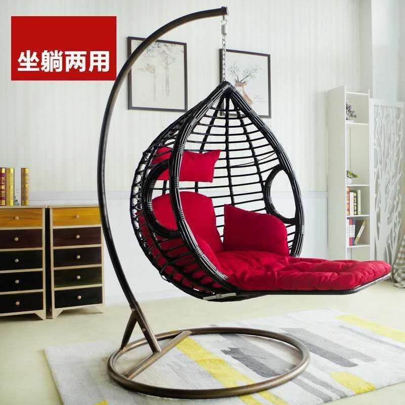 脚踏单人鸟巢吊篮藤椅吊椅秋千阳台吊篮椅户外摇摇椅藤编悬挂式