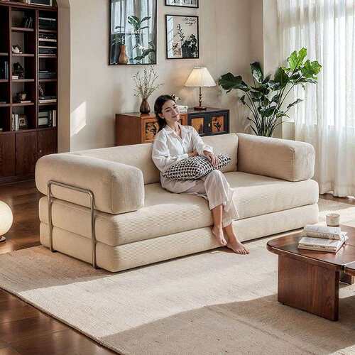 Compression Sofa跨境真空压缩沙发床外贸全拆洗美拉德沙发小户型
