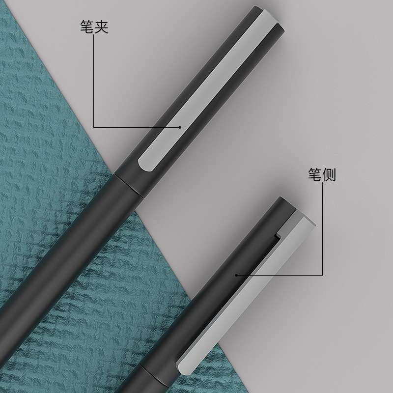 三口金属签字笔刻字私人旋转中性笔金属笔杆重手感水笔刻企业logo