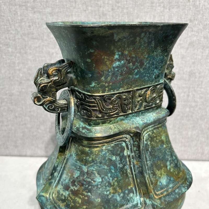 仿古青铜器虞候政壶酒器工艺品古玩办公博古架摆件厂家直销