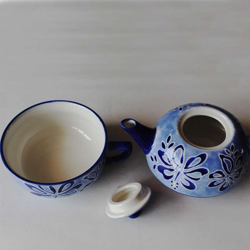 茶壶凉水青花瓷陶瓷器欧式下午茶茶具咖啡壶套装咖啡杯壶手工