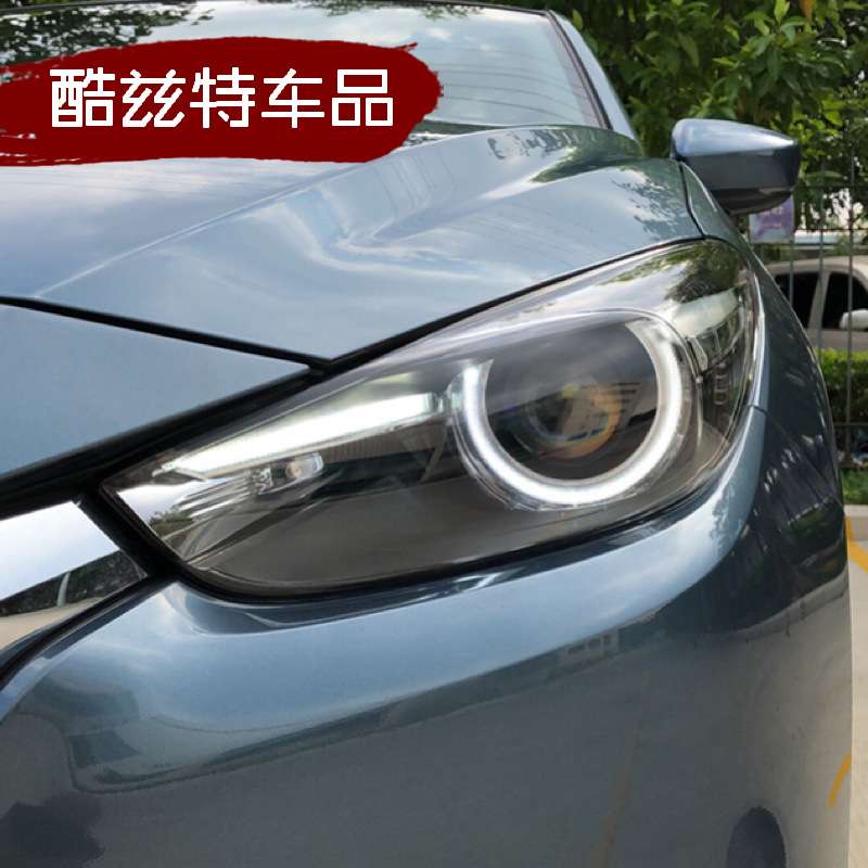 17-19昂克赛拉大灯 昂克赛拉改装升级高配LED日行灯透镜大灯总成