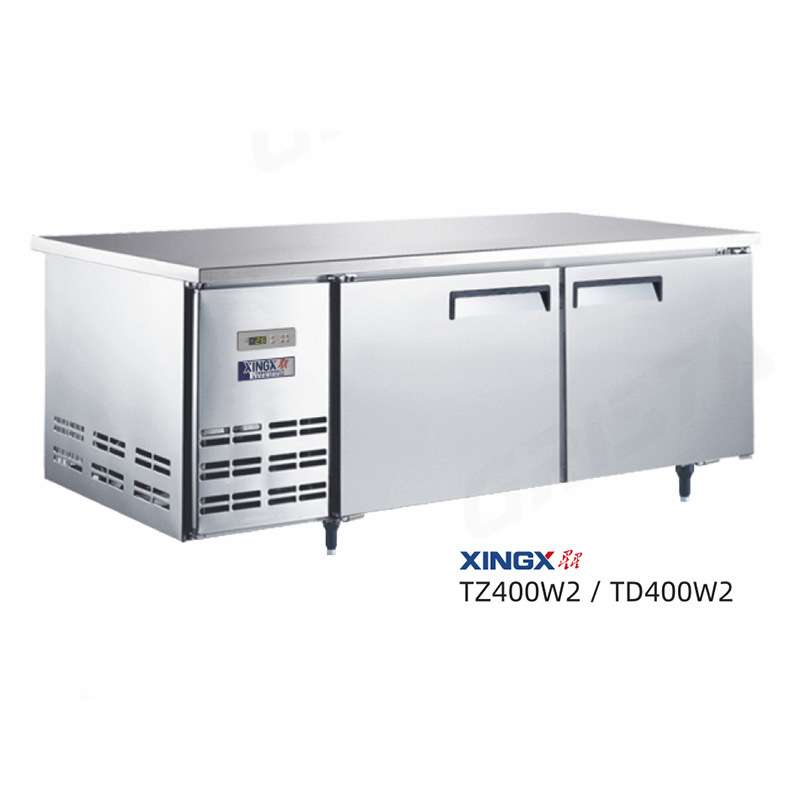 星星W款不锈钢保鲜冷藏冷冻双温工作台操作台商用饭店冰柜冷柜