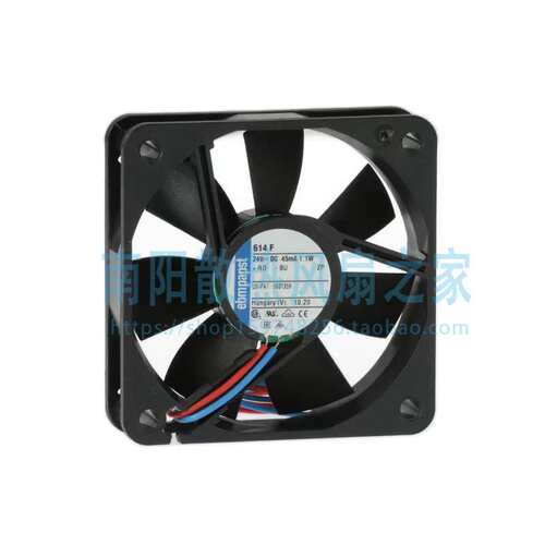 ebm-papst 614F FAN AXIAL 60X15MM 24VDC WIRE 45mA 1.1W 风扇