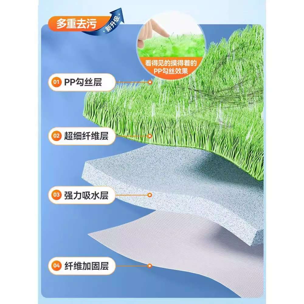 宝家洁2025新款平板拖把免手洗家用一拖净拖布干湿两用拖地神器