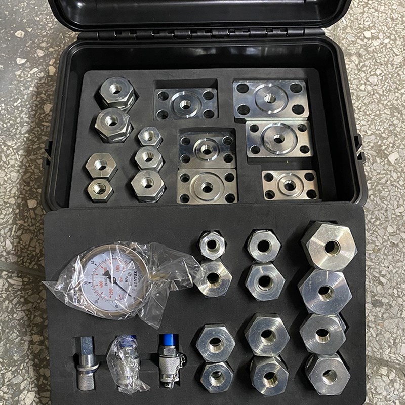 挖掘机维修检测液压油泵压力表行走分配阀管路测压堵头堵板块配件