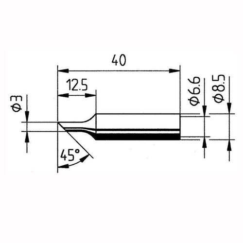 高千穗0832TD烙铁头适用ersa烙铁咀斜形 PTC 70 POWER TOOL洛铁头