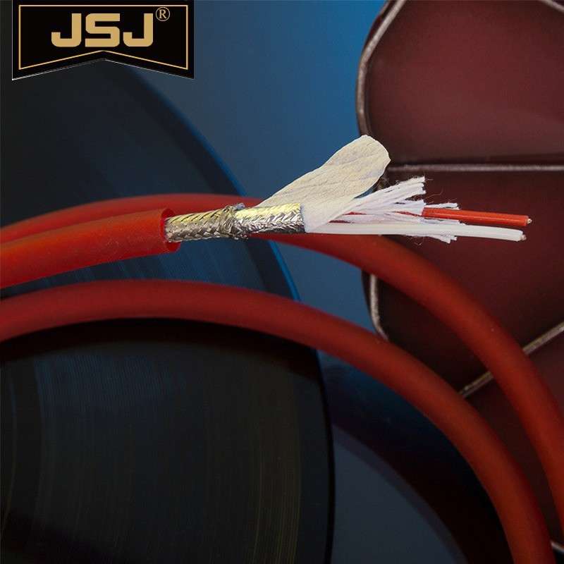 JSJ 紫铜镀银6.5转卡侬公音频线 6.35mm大三芯转卡农公音响平衡线