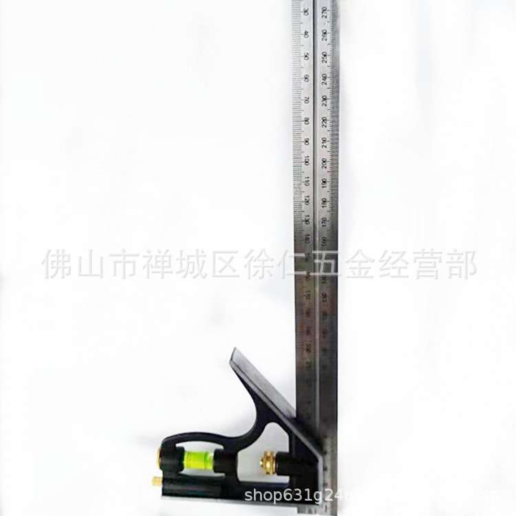 长城精工300mm不锈钢多功能组合角尺水平活动直角尺45度拐尺