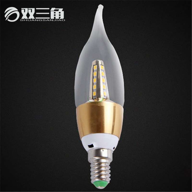 LED蜡烛灯 3W 5W新款拉尾泡蜡烛灯泡 E14小螺口尖泡led灯泡