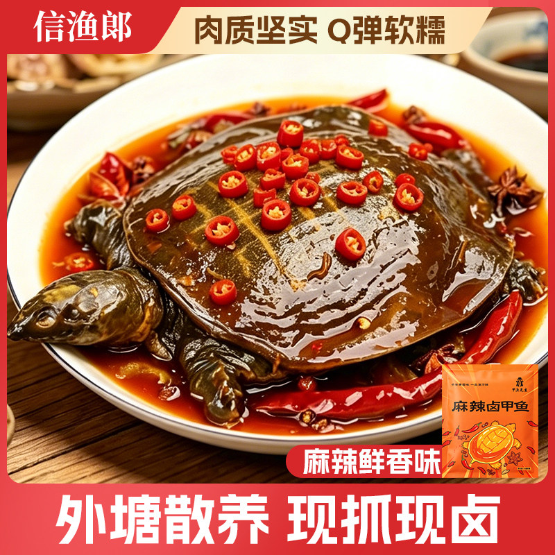 信渔郎网红即食小甲鱼熟食私房菜麻辣五香秘制甲鱼加热麻辣预制菜