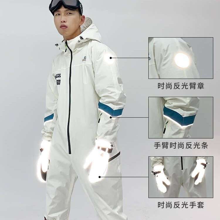 单板连体服滑雪套装男冬季防风防水男情侣雪场控加厚保暖防雪