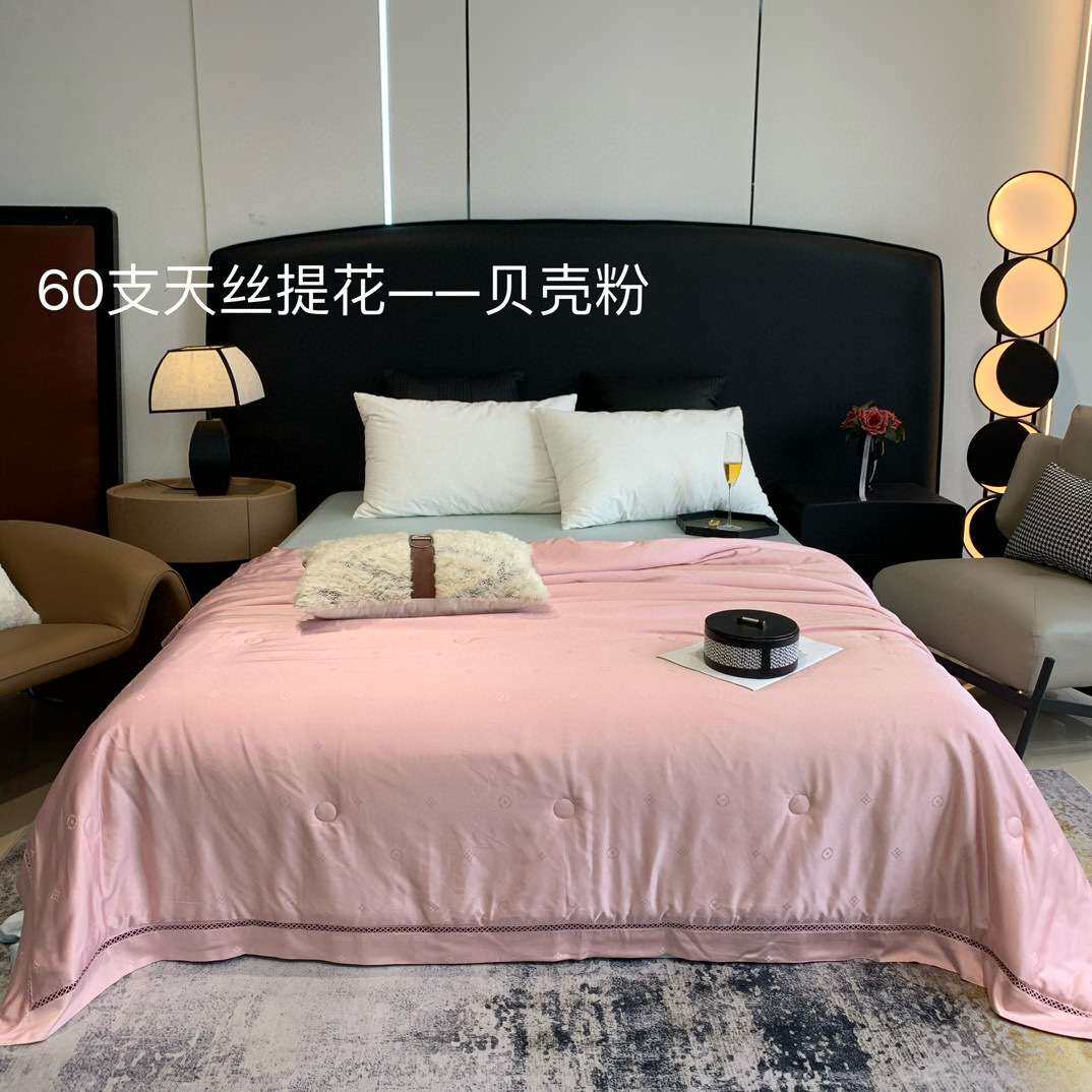 2025夏日新款天丝提花夏被柔软舒适家用床品纯色百搭透气亲肤好眠