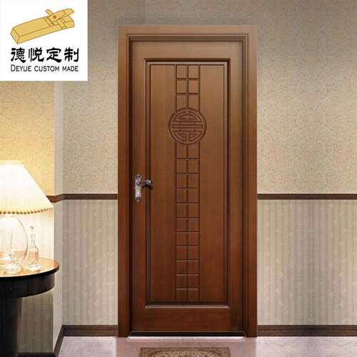 厂家直销室内套装门新中式原木橡木门简约烤漆卧室门