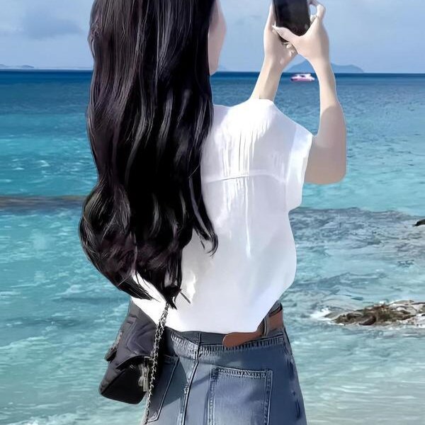 夏季小香风牛仔半身裙两件套