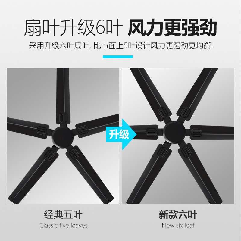 大风力无灯吊顶电扇工厂用餐厅饭馆家用风扇商用美式复古工业吊扇