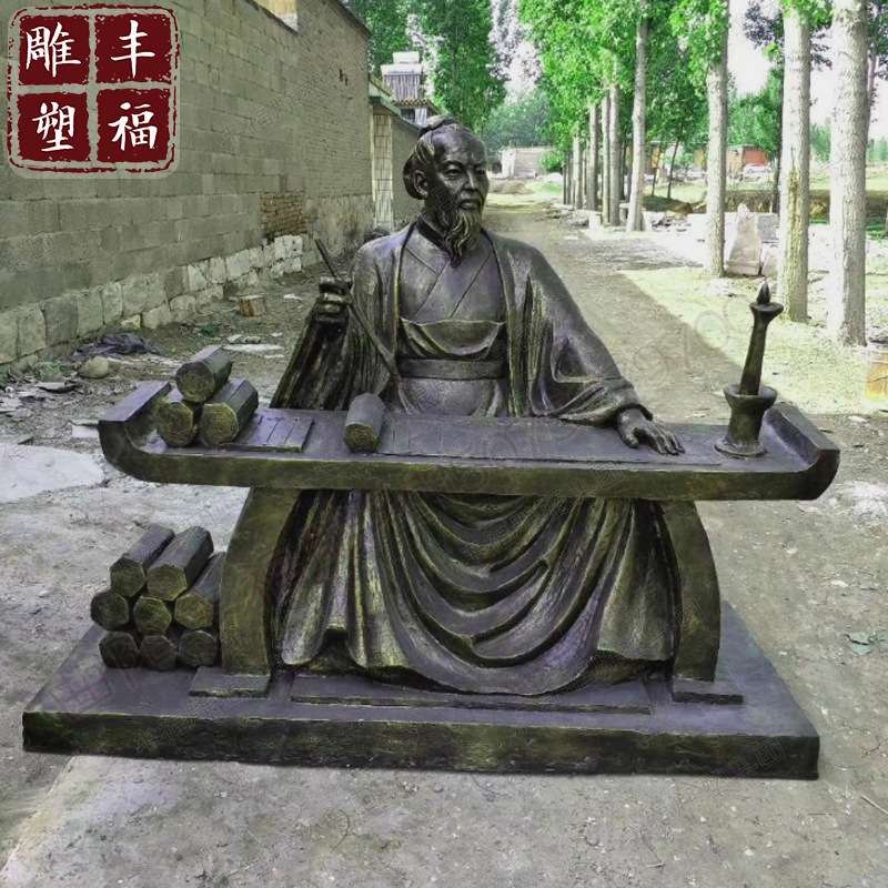 供应铸铜古代人物神医张仲景雕塑 扁鹊 李时珍 四大名医全身铜像