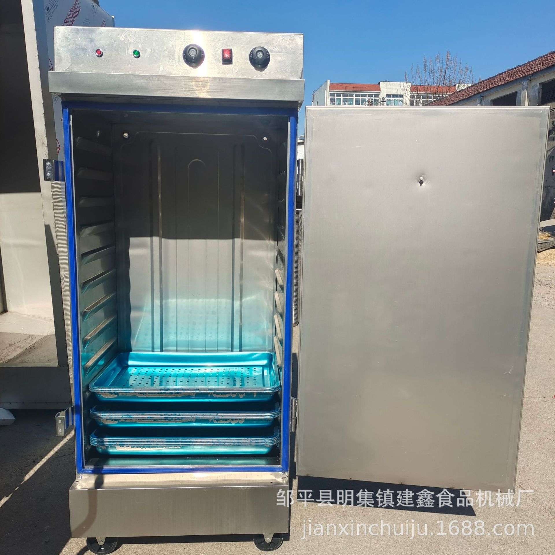 商用双门24盘电蒸箱米饭蒸箱商用控温控时电蒸饭车