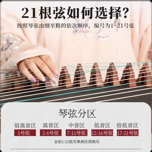 alice爱丽丝古筝琴弦专业演奏级别全套1-21弦通用单弦专用古筝弦