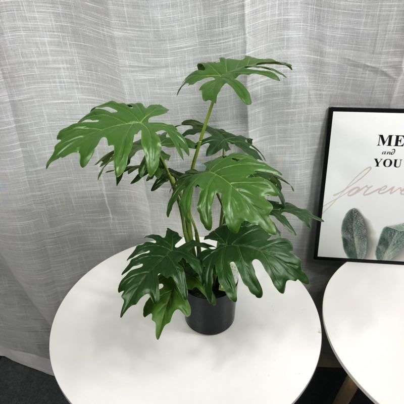 仿真植物室内装饰绿植盆栽落地桌面摆放龟背叶套装带花盆