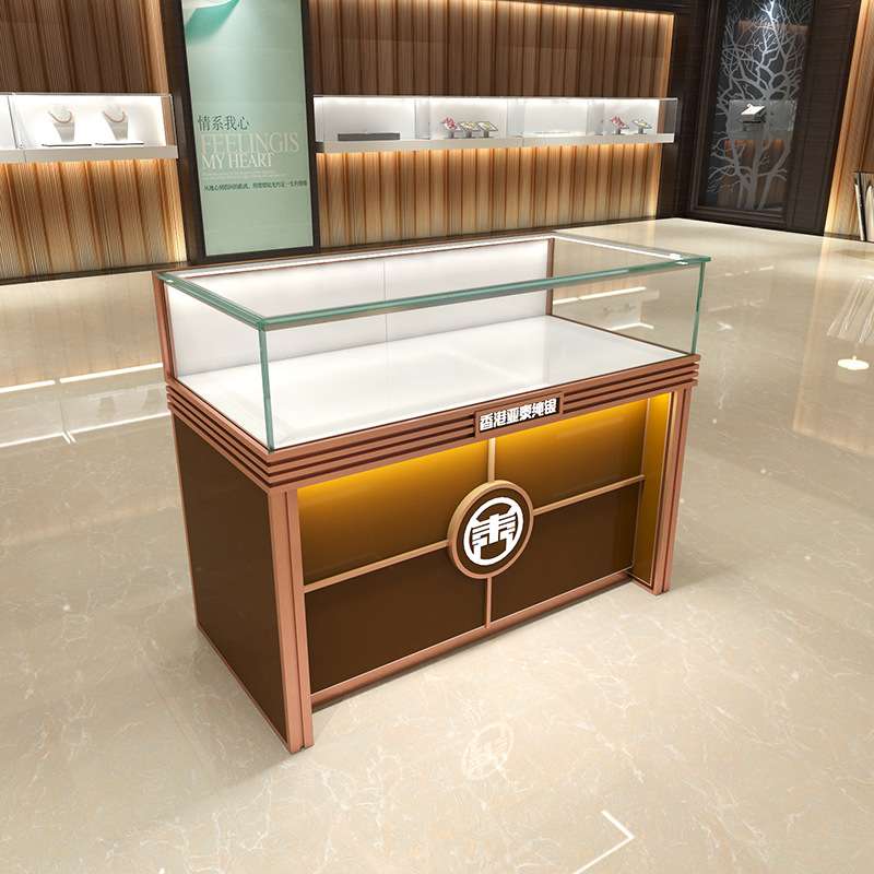 厂家供应烤漆珠宝展示柜 展示柜台精品陈列展柜台玉器陈列柜