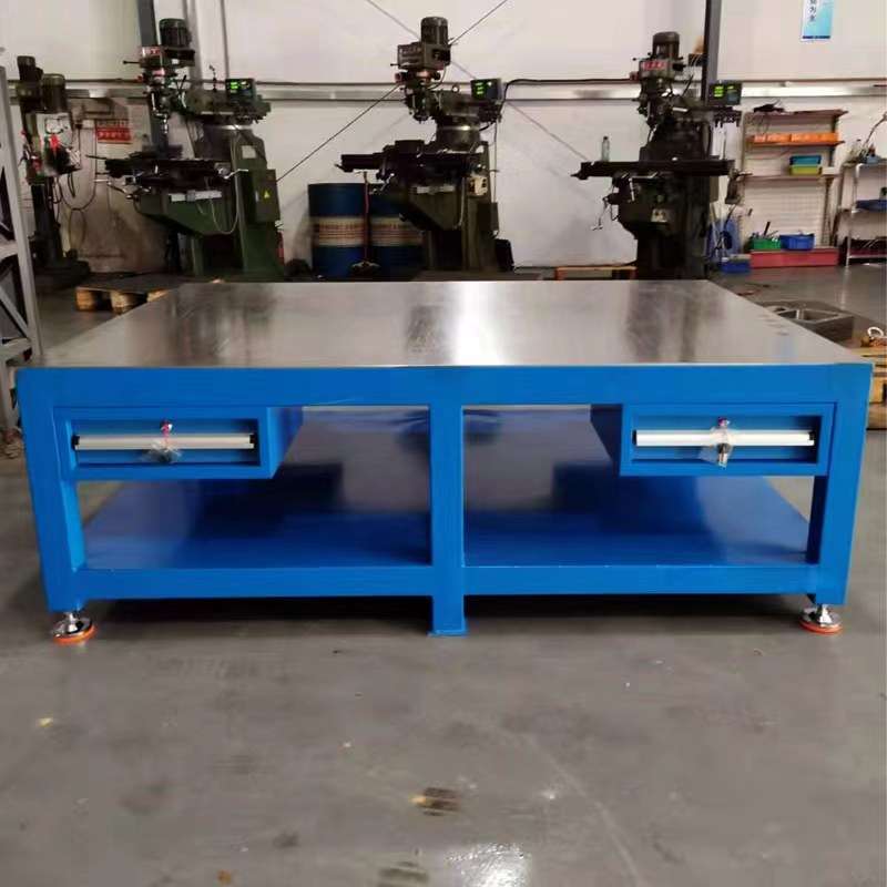 钢板作台 重型钳工不锈钢车间模具操作台虎钳装配模具工作台钢制