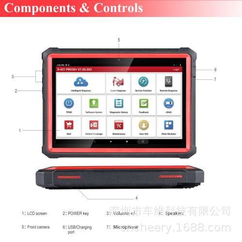 元征 Launch X431PRO3S+ Wifi/Bluetooth X431 V+海外版多语言图片