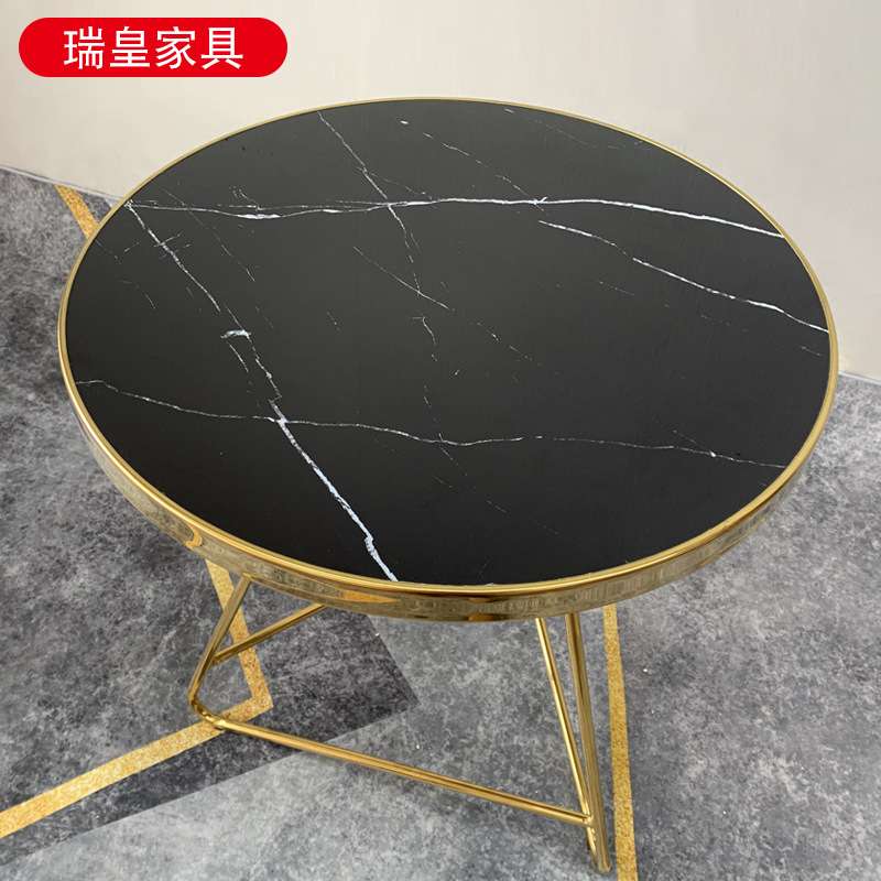 沙发边几简约阳台岩板小茶几卧室床头小圆桌客厅接待洽谈喝茶桌子