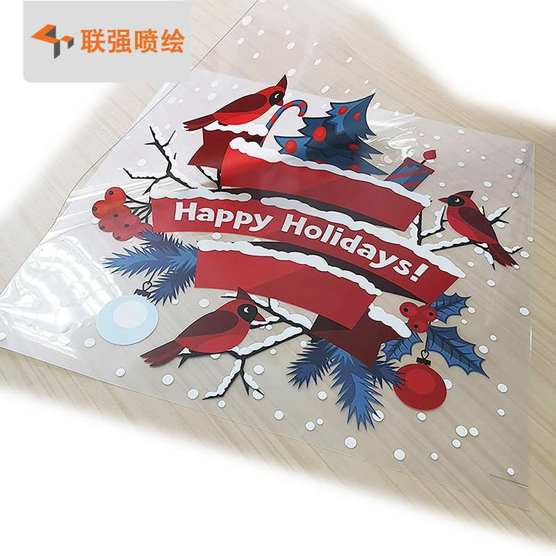 厂家供应橱窗玻璃贴 透明半透明窗户艺术装饰uv超透贴