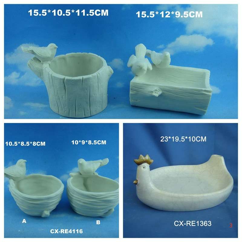 创意陶瓷窑变动物陶瓷喂鸟器花园喂鸟器小喂鸟器瓷宠物用品花瓶