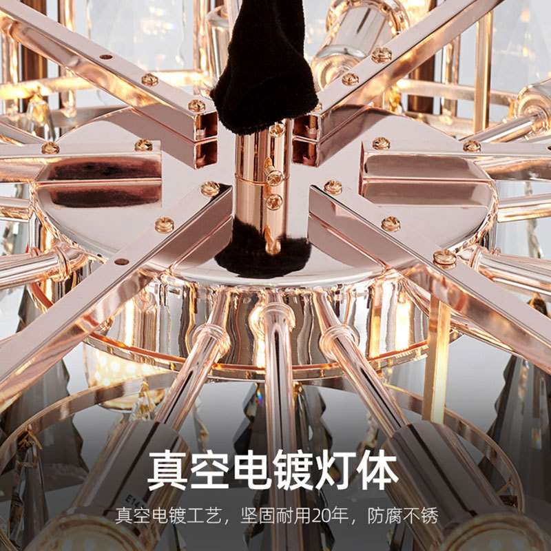 轻奢水晶吊灯客厅灯实体店爆款2021年新款餐厅灯现代港式卧室灯具