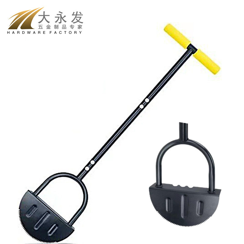 手动剪边铲带把半月形草坪修边机锯齿手工草坪修边工具台阶修边铲
