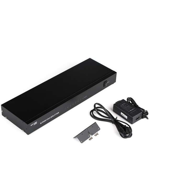 迈拓MT-DV8H 8路dvi分配器 机架式8口DVI分屏器 1进8出分频器分支