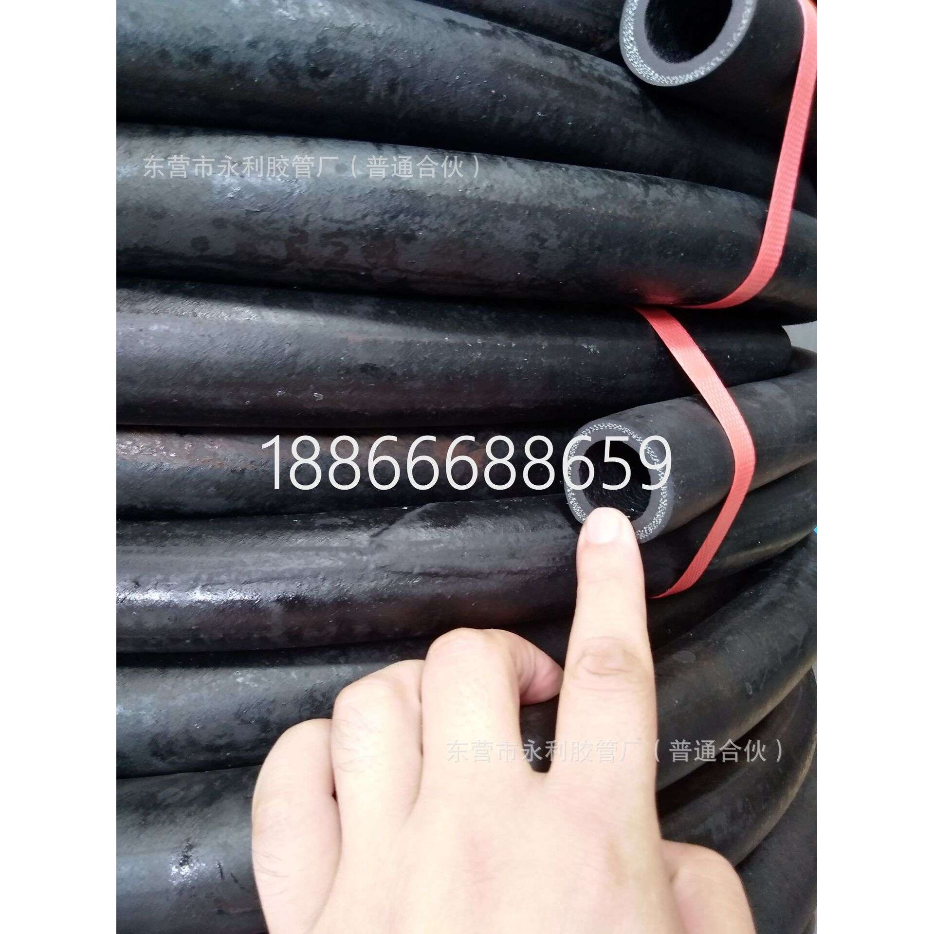 DN13 16 19 25光面高低压夹布输水胶管空压机用橡胶软管穿线管