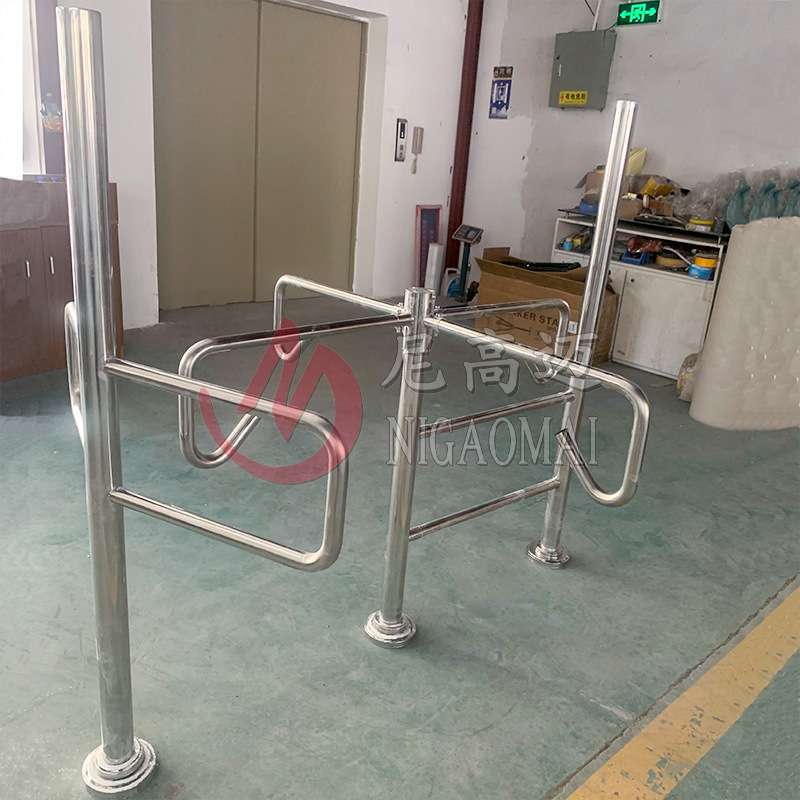 单向门转闸超市入口半高转闸门导向门手动滚门顺时针旋转十字闸