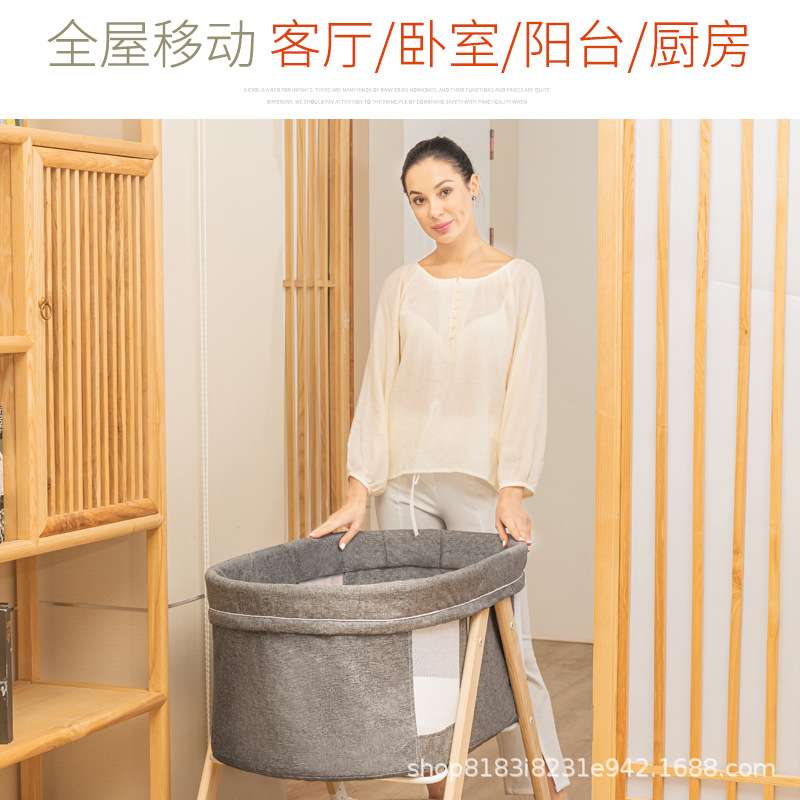 婴儿床可折叠移动便携式新生儿小床摇篮床宝宝摇床拼接大床