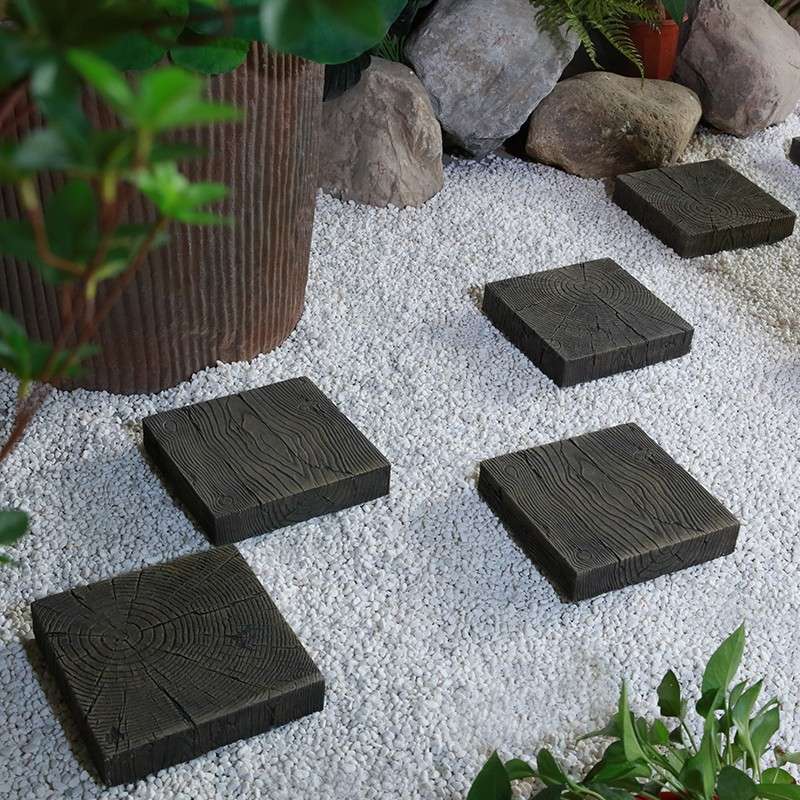 复古室外造景汀步石民宿庭院花园防滑铺路踏脚石阳台草坪布景地砖