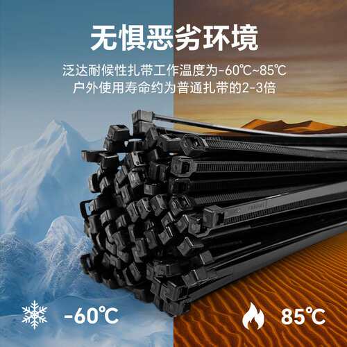 泛达panduit自锁式耐高低温UL高阻燃室内室外100条彩色尼龙扎带