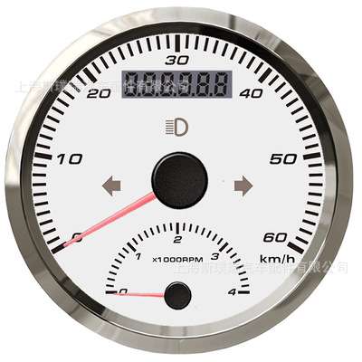 85mm指针速度表转速表2合一仪表60km/h 4000RPM汽车船舶专用仪表